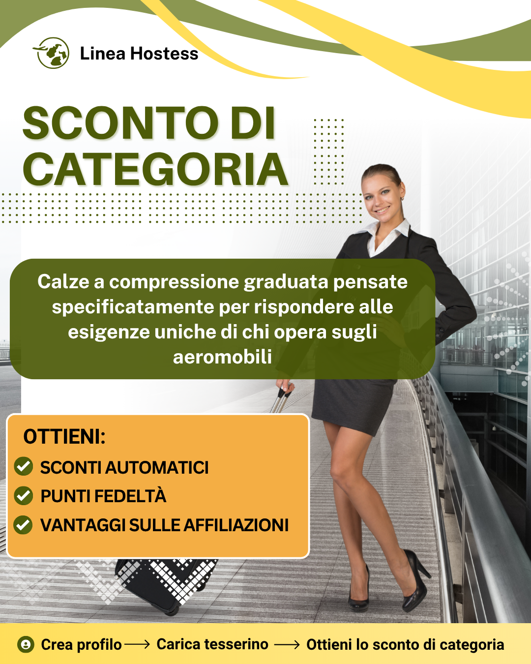 Le calze delle assistenti di volo