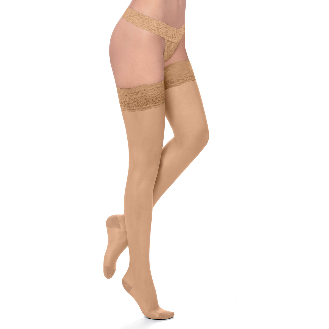 Collant 140 denari in lycra con maglia a rete Collant 140 denari in lycra con maglia a rete